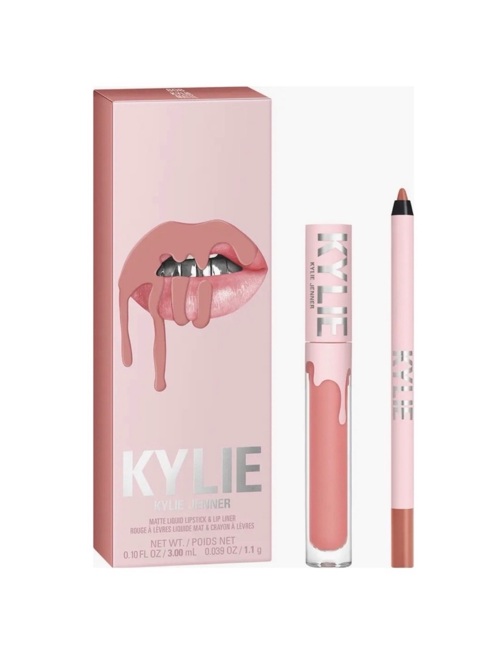 Kylie Cosmetics Lip Kit - Soft Rose Pink Matte Liquid Lipstick & Liner
